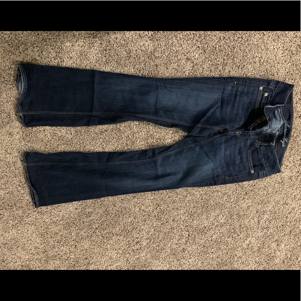 Dark denim jeans